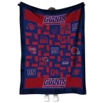 new york giants helmet heart blue quilt blanket best selling