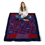 new york giants helmet heart blue quilt blanket best selling