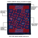 new york giants helmet heart blue quilt blanket best selling