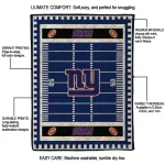 new york giants mickey player blue quilt blanket best selling