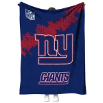 new york giants shield badge blue quilt blanket best selling