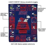 new york giants snoopy love blue quilt blanket best selling