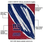 new york giants stroke art blue white quilt blanket best selling