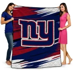 new york giants wild lines blue white quilt blanket best selling