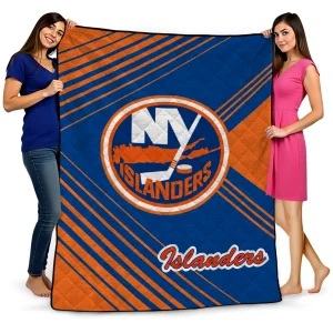 new york islanders arrow layers blue quilt blanket best selling