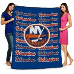 new york islanders bold red blue quilt blanket best selling
