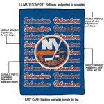 new york islanders bold red blue quilt blanket best selling
