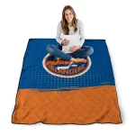 new york islanders dot illusion blue quilt blanket best selling