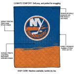 new york islanders dot illusion blue quilt blanket best selling