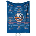 new york islanders handdrawn stripes blue quilt blanket best selling