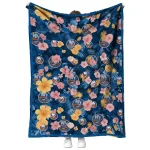new york islanders hibiscus foliage blue quilt blanket best selling