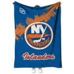 new york islanders nhl shield blue quilt blanket best selling