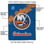 new york islanders nhl shield blue quilt blanket best selling