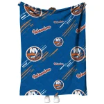 new york islanders sketch lines blue quilt blanket best selling