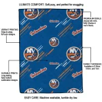new york islanders sketch lines blue quilt blanket best selling
