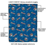 new york islanders solid classic blue quilt blanket best selling