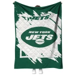 new york jets block border green quilt blanket best selling