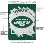 new york jets block border green quilt blanket best selling