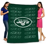 new york jets bold red green quilt blanket best selling