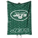 new york jets brick grid green quilt blanket best selling