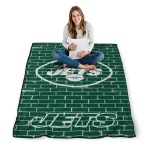 new york jets brick grid green quilt blanket best selling
