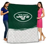 new york jets dot illusion green quilt blanket best selling