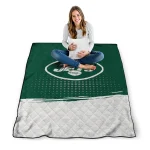 new york jets dot illusion green quilt blanket best selling