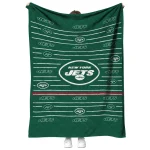 new york jets handdrawn stripes green quilt blanket best selling