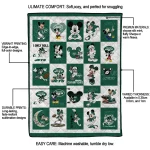 new york jets mickey pattern green white quilt blanket best selling