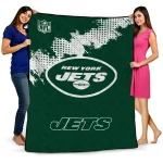 new york jets shield badge green quilt blanket best selling