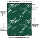 new york jets sketch lines green quilt blanket best selling