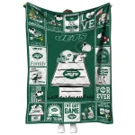 new york jets snoopy love green quilt blanket best selling