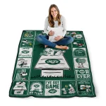 new york jets snoopy love green quilt blanket best selling