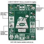 new york jets snoopy love green quilt blanket best selling