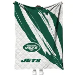new york jets stroke art green white quilt blanket best selling