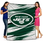 new york jets wild lines green white quilt blanket best selling
