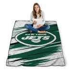 new york jets wild lines green white quilt blanket best selling