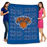new york knicks bold red blue quilt blanket best selling
