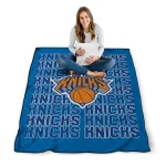 new york knicks bold red blue quilt blanket best selling