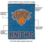 new york knicks brick grid blue quilt blanket best selling
