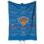 new york knicks handdrawn stripes blue quilt blanket best selling