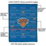 new york knicks handdrawn stripes blue quilt blanket best selling
