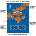 new york knicks nba grunge blue quilt blanket best selling