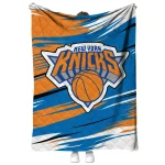 new york knicks wild lines blue white quilt blanket best selling