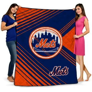 new york mets arrow layers blue quilt blanket best selling