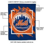 new york mets block border blue quilt blanket best selling