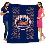 new york mets bold red blue quilt blanket best selling