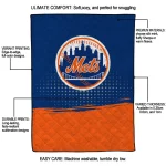 new york mets dot illusion blue quilt blanket best selling