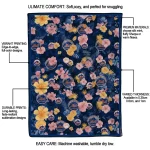 new york mets hibiscus foliage blue quilt blanket best selling