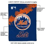 new york mets league patch blue quilt blanket best selling